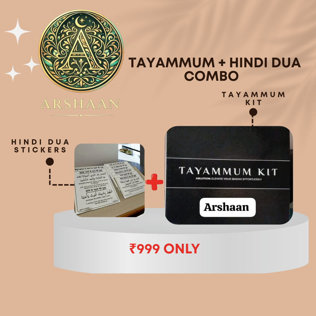 Tayammum Kit + Hindi Dua Stickers Combo
