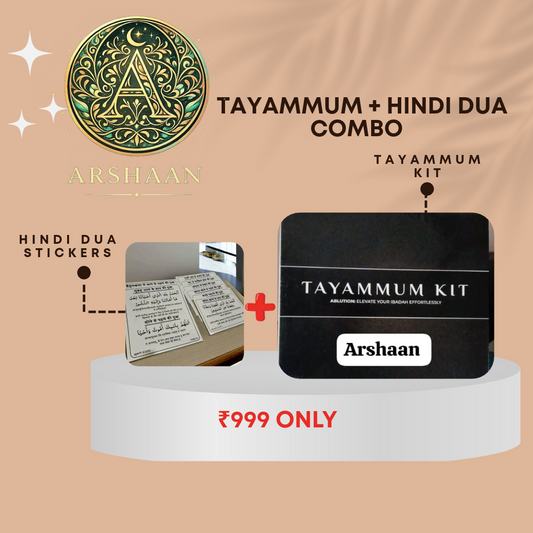 Tayammum Kit + Hindi Dua Stickers Combo
