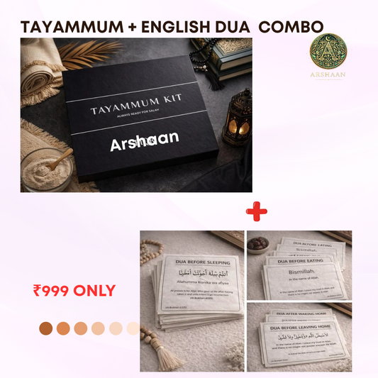 Tayammum Kit + English Dua Stickers Combo